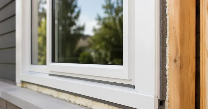 technician installing fiberglass window frame in West Ridge, Orillia home