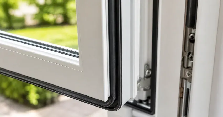 casement window cranked fully open in a Orillia home