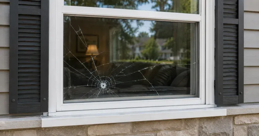 technician measuring window opening for emergency glass replacement Cedar Island, Orillia