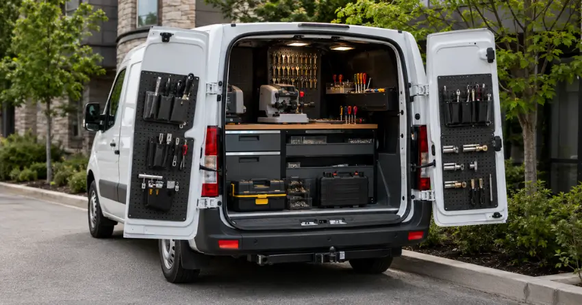 mobile locksmith service vehicle equipped with tools in Orillia